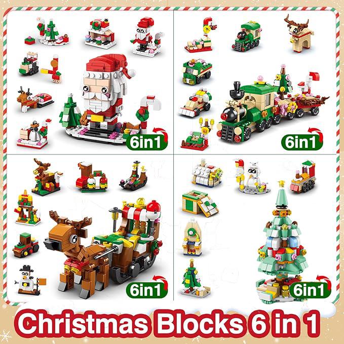 12 Days Advent Calendar 2024 - Christmas Countdown Blocks - Christmas Gifts - Christmas Tree - Christmas Decorations - For Ages 10+