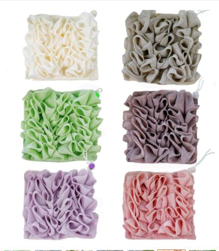 The Leafa Soft Loofah and Washcloth, Washcloth Loofah 2 in 1 Bath Loofah Sponge, Cleaning Personal Scrubber Shower Accessory