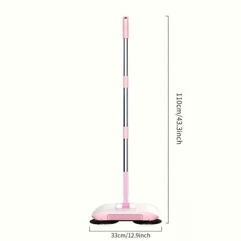 Hand Push Automatic Broom, 1 Count Household Sweeping Machine, Multifunctional Floor Cleaning Tool for Home Living Room Bedroom, Kitchen, Household Cleaning Supplies