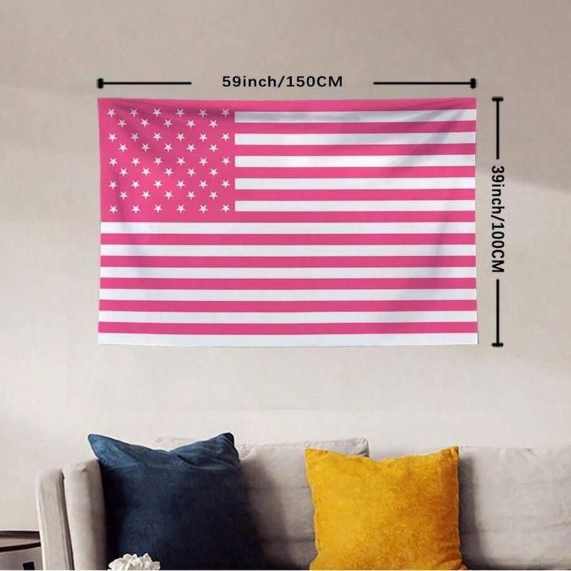 Tate Mcrae Pink America Flag, 3x5 feet Flag, Home Décor, Gifts for Fans, Flag for Indoor and Outdoor Decoration