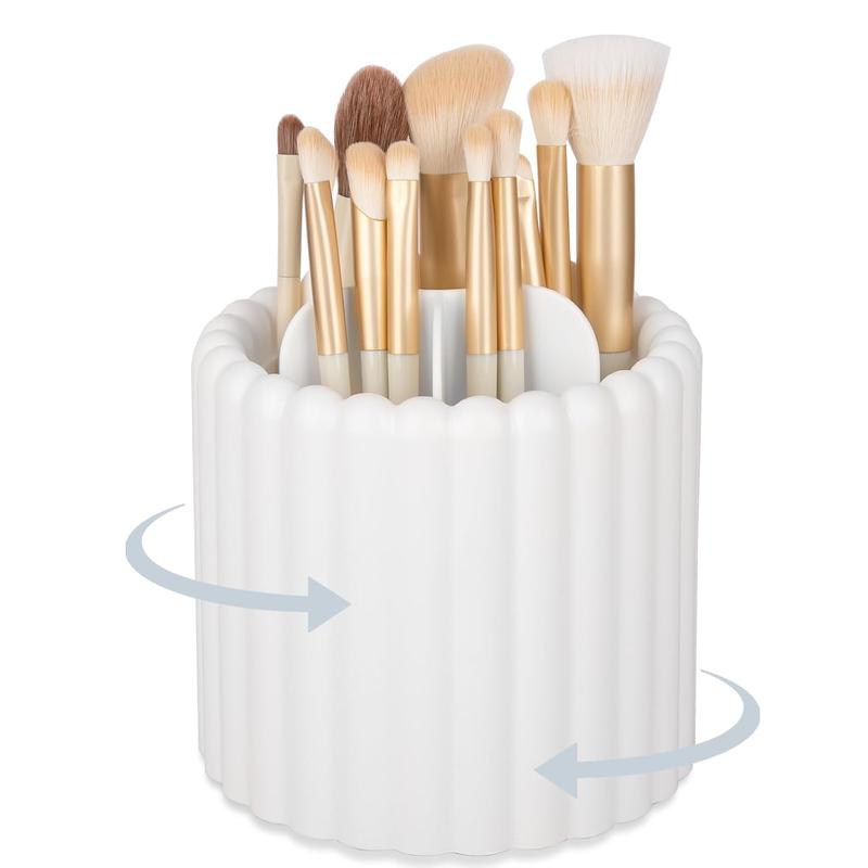 360 Rotating Makeup Brush Holder 7 Slots Make Up Brush Organizer for Vanity