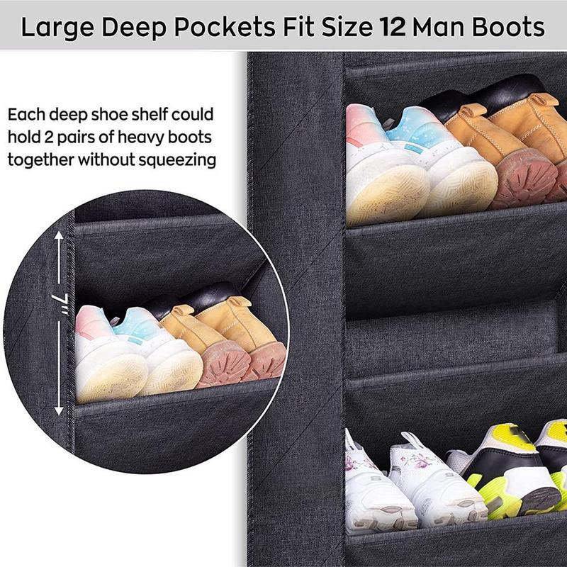 Door Back Shoe Storage Bag, 1 Count Wall Mounted Shoe Storage Rack, Space Saving Shoe Organizer for Home Bathroom Bedroom Dormitory