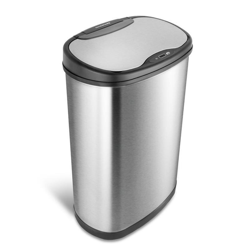 Nine Stars 13.2 Gallon Trash Can, Motion Sensor Kitchen Trash Can, Stainless Steel