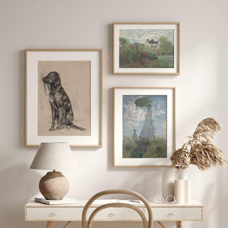 SoftSkills Vintage Black Labrador Art Print, Antique Dog Portrait, Rustic Farmhouse Decor, Labrador Retriever Sketch, Country Wall Art.