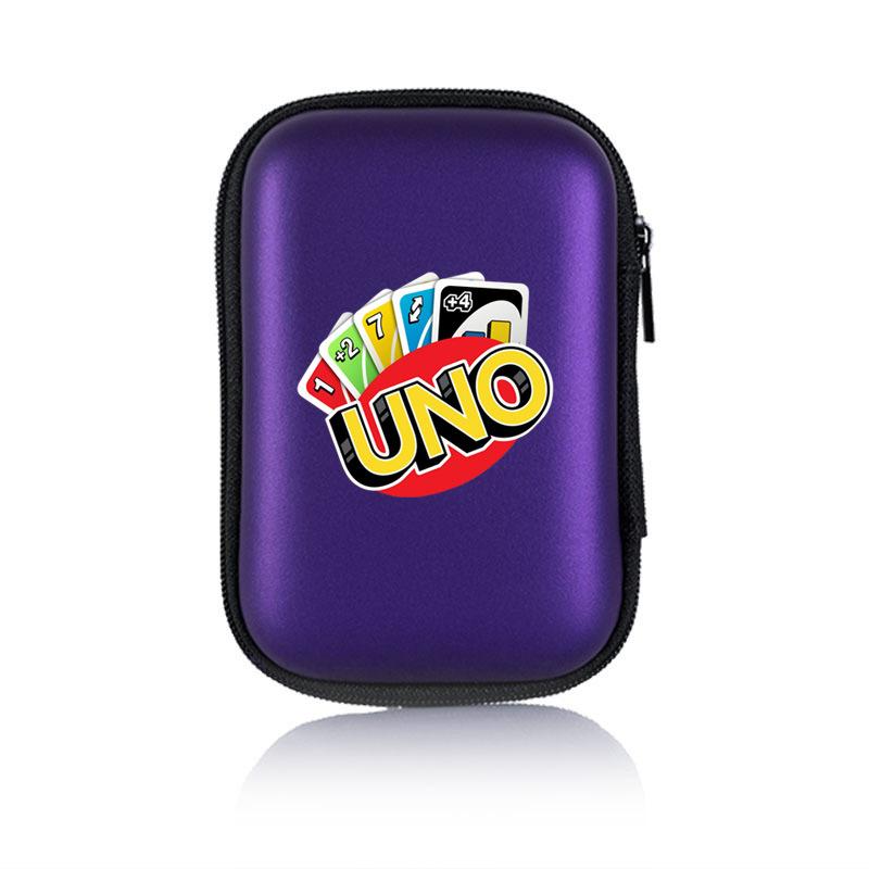 UNO Playing Cards Travel Zipper Carry Hard Case Board Game Cards Storage Package For Kids Fan Entertainment Card Holder Mini Bag