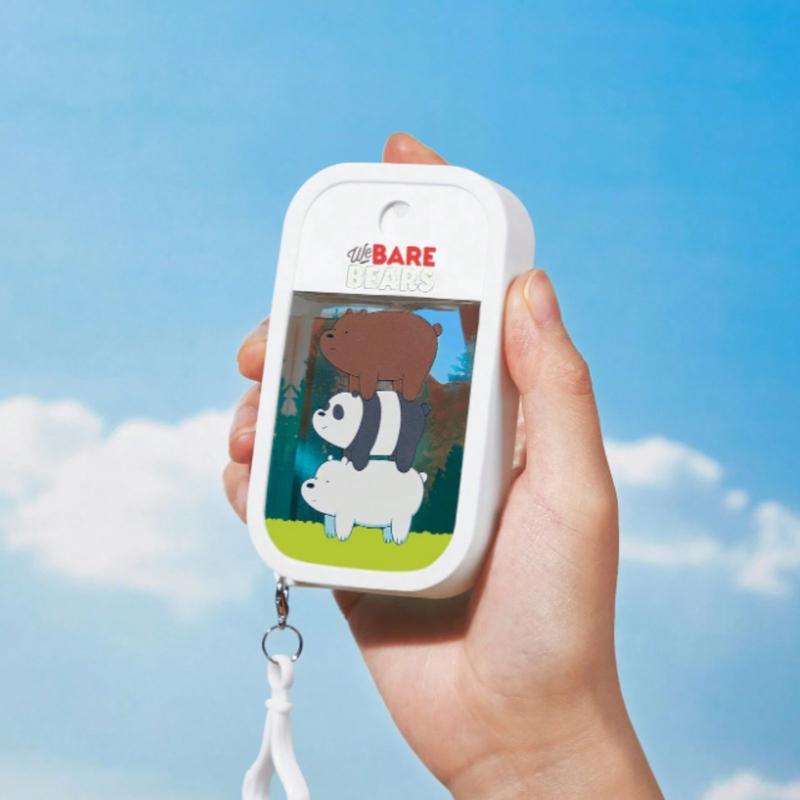 We Bare Bears X Cartoon Bear And Letter Print Portable Spray Bottle