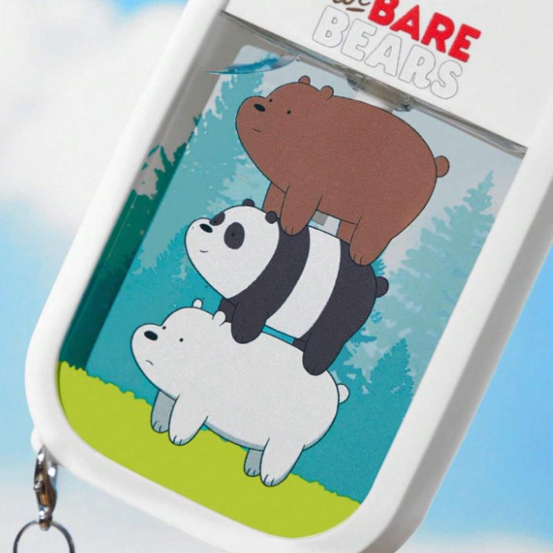 We Bare Bears X Cartoon Bear And Letter Print Portable Spray Bottle