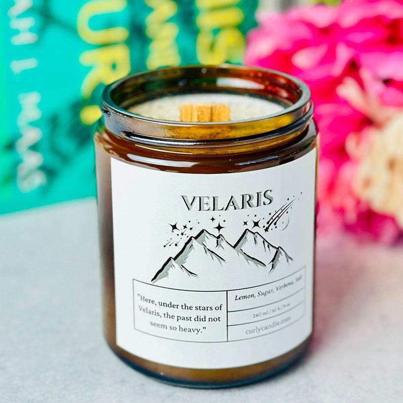 Velaris Soy Candle - ACOTAR Gift for Readers - Bookshelf decor - Bookish gift box for friends - book candle