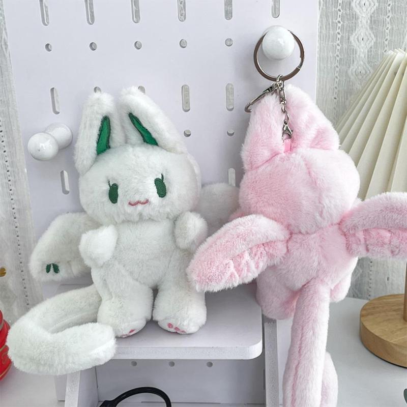 Cute Bat & Rabbit Design Pendant, 1 Count Cartoon Plush Hanging Ornament, Creative Hanging Decor for Home & Office, Summer Gift Ideas