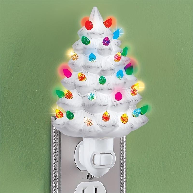 3D Christmas Tree Shaped Night Light, 1 Count Plug and Play LED Night Light, Decorative Light for Home Bedroom Living Room, Home Decor