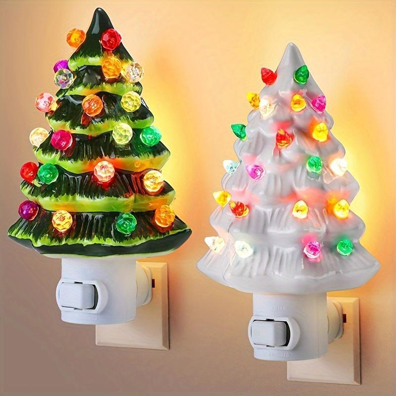 3D Christmas Tree Shaped Night Light, 1 Count Plug and Play LED Night Light, Decorative Light for Home Bedroom Living Room, Home Decor