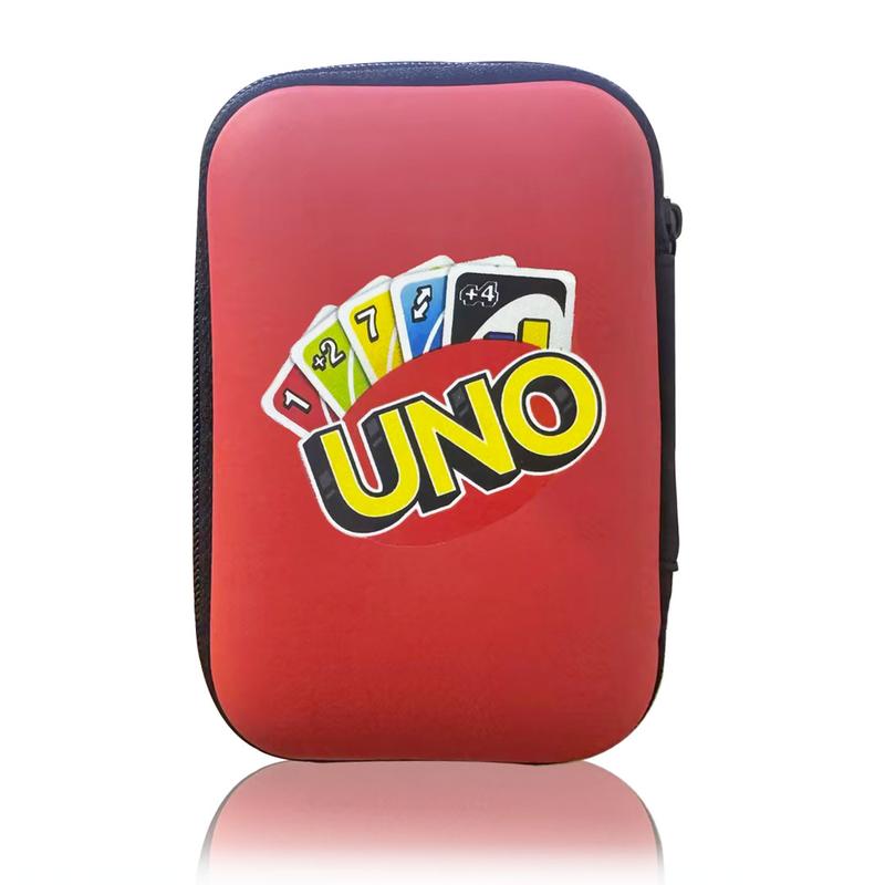 UNO Playing Cards Travel Zipper Carry Hard Case Board Game Cards Storage Package For Kids Fan Entertainment Card Holder Mini Bag