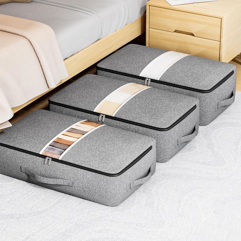 Large Capacity Bedding Storage Bag, 1 Count Collapsible Clothes Storage Box with Handle, Dustproof Storage Organizer for Bedroom, Home Organizer