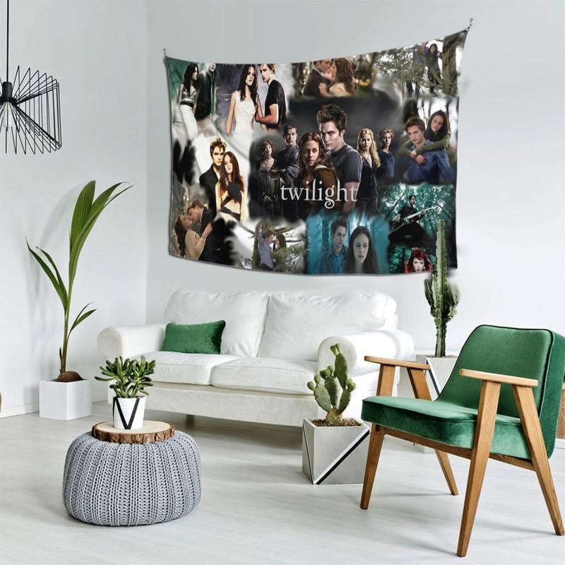 IFENGLb Tapestry The Twilight Movie Sagas Collage Tapestry Wall Hanging Art Tapestry for Indoor Outdoor College Dorm Bedroom Home Room Decor 60