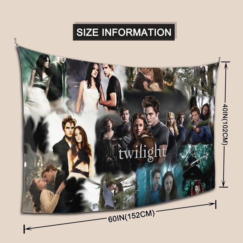 IFENGLb Tapestry The Twilight Movie Sagas Collage Tapestry Wall Hanging Art Tapestry for Indoor Outdoor College Dorm Bedroom Home Room Decor 60