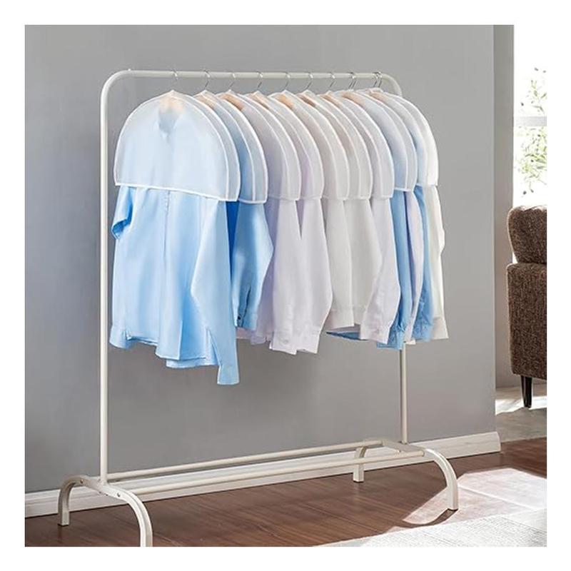 Transparent Dustproof Clothes Cover, 6 Counts set Plastic Clothes Hanger Cover, Clothes Protector for Suits, Coats, Jackets, Shirts, Dresses