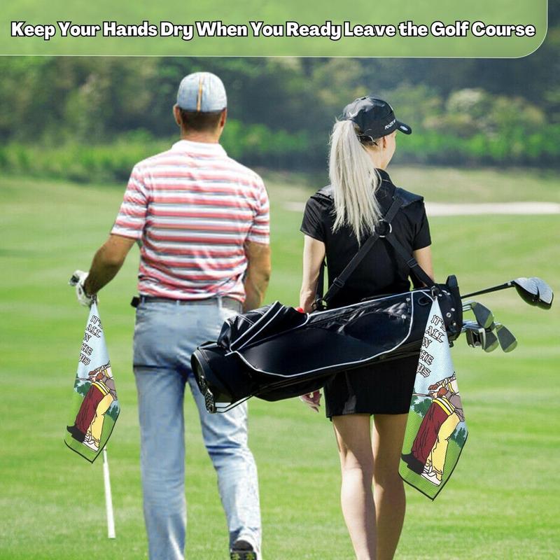 Funny Golf Towel, Printed Golf Towels for Golf Bags with Clip, Golf Gift for Men Husband Boyfriend Dad, Birthday Gifts for Golf Fan - It's All in The Hips