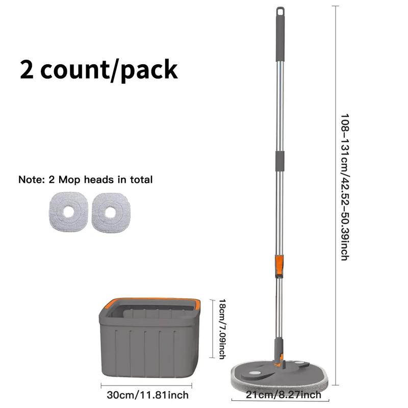 Mop & Bucket Set, 2 Counts set Including 1 Count Rotatable Mop and 1 Count Bucket, Portable Household Floor Mop, Home Care Supplies, Household Essentials