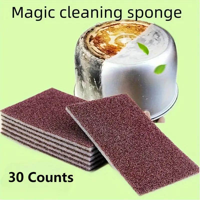 Carborundum Sponge, 30pcs Pot Iron Rust Removal Emery Sponge, Dishwashing Sponge Block, Scouring Pads, Pot Bottom Descaling Sponge