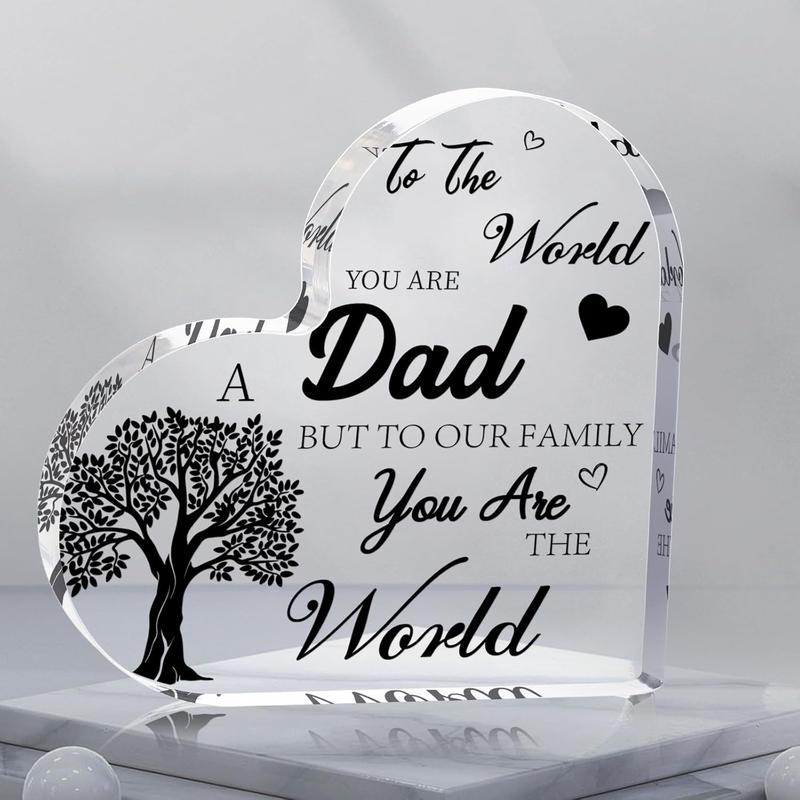 Gifts for Dads Birthday, Dad Gifts from Daughter Son,  Heart Plaque Dad Birthday Gifts Ideas, Cool Dad Gift  Gift for Dad, Fathers Day Thanksgiving Christmas Gifts for Dad