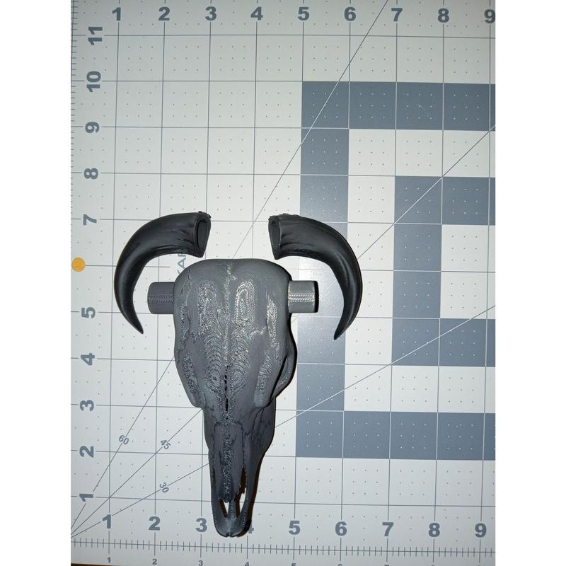 3D Printed Cow Skull with Horns - Cruelty-Free Home Decor by 3D Shook - Casual Style