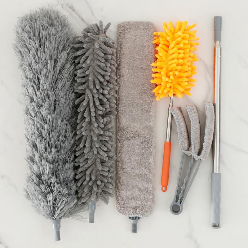 Dusters with Extension Pole Reusable Dust Cleaner Set Removable Duster Kit Washable Duster Cleaning Kit Effective Duster Set for Ceiling Fans Blinds Cobweb Home