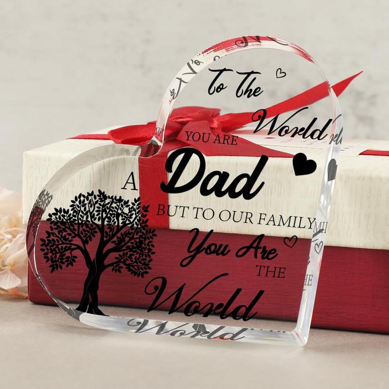 Gifts for Dads Birthday, Dad Gifts from Daughter Son,  Heart Plaque Dad Birthday Gifts Ideas, Cool Dad Gift  Gift for Dad, Fathers Day Thanksgiving Christmas Gifts for Dad