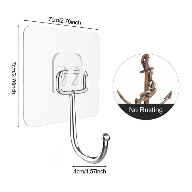 10pcs Stainless Steel Multi-purpose Wall Hook