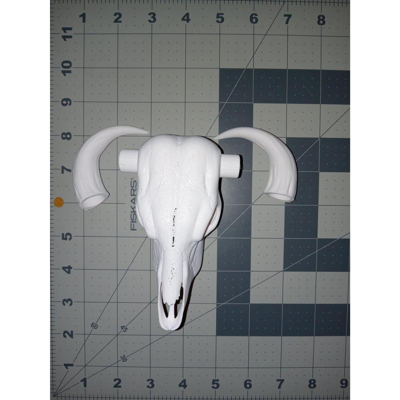 3D Printed Cow Skull with Horns - Cruelty-Free Home Decor by 3D Shook - Casual Style