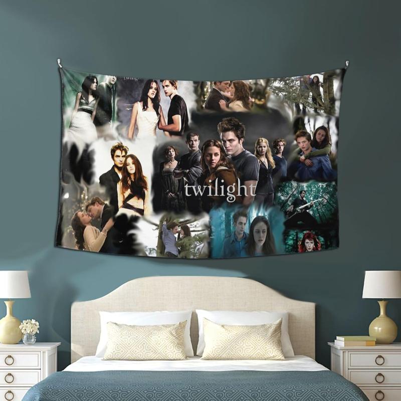 IFENGLb Tapestry The Twilight Movie Sagas Collage Tapestry Wall Hanging Art Tapestry for Indoor Outdoor College Dorm Bedroom Home Room Decor 60