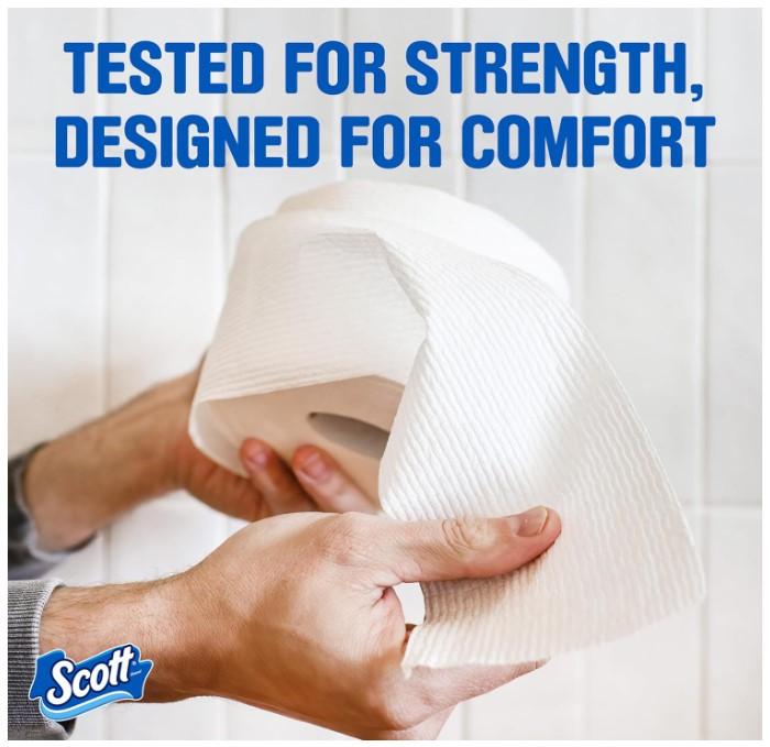 Scott ComfortPlus Toilet Paper, 12 Double Rolls, 231 Sheets per Roll, Septic-Safe, 1-Ply Toilet Tissue Pack Cleaning