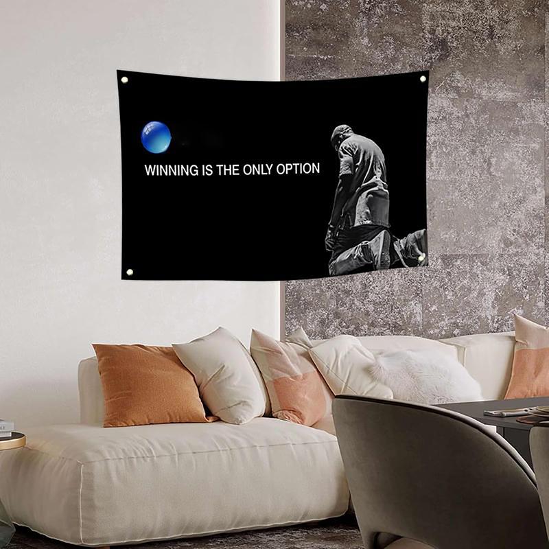 Rapper Wining is The Only Option 3x5Ft Flag Tapestry for Wall Hanging Man Cave College Dorm and Outdoor Decor Banner with 4 Brass Grommets