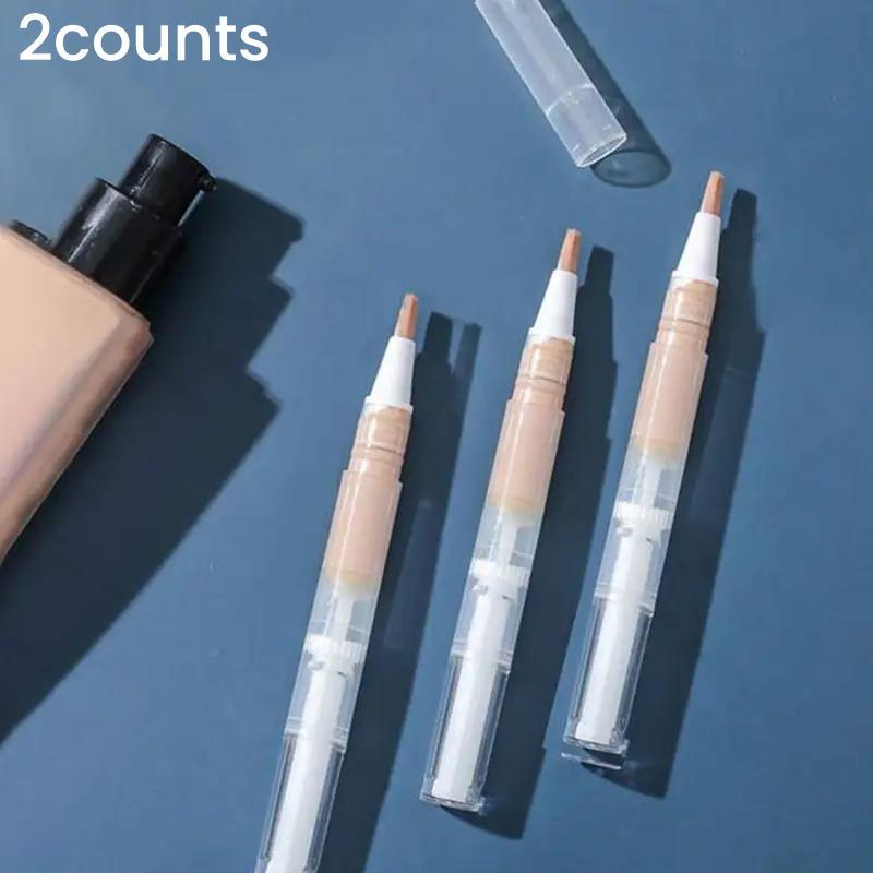 2pcs Portable Foundation Refillable Bottles, Travel Cosmetic Container Twist Pen for Women & Girls, Christmas Gift