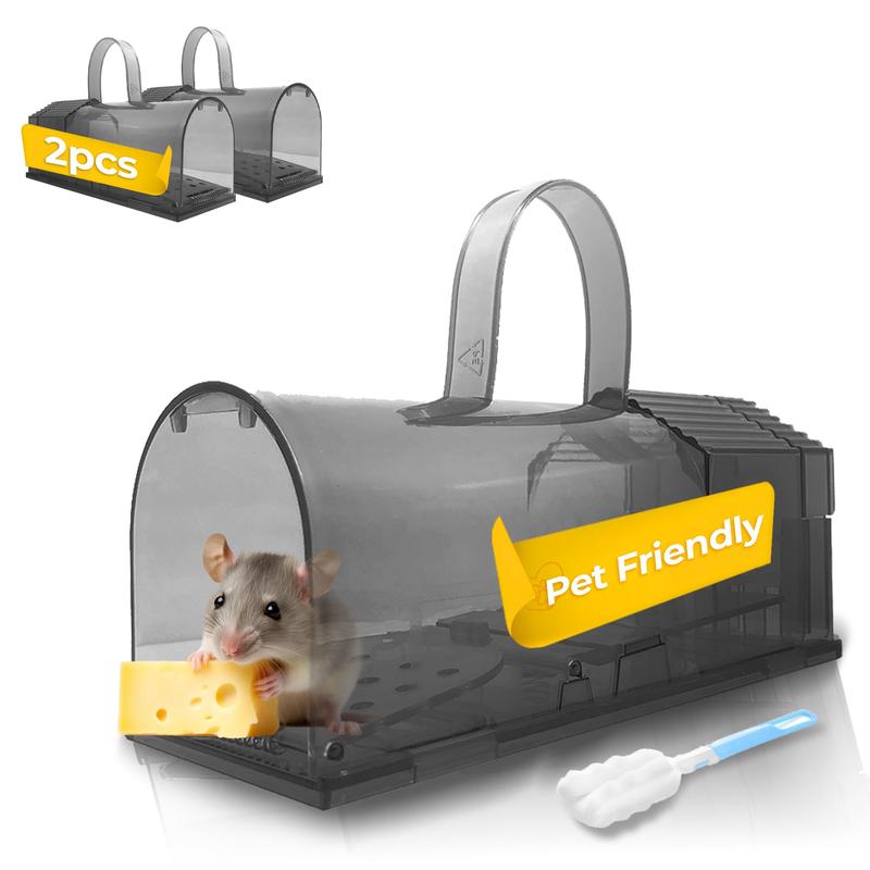 CTB Dealz Mice Traps Catch and Release - Live Mice Trap Outdoor or Indoor for Home - No Kill Catcher - Reusable Plastic Cage