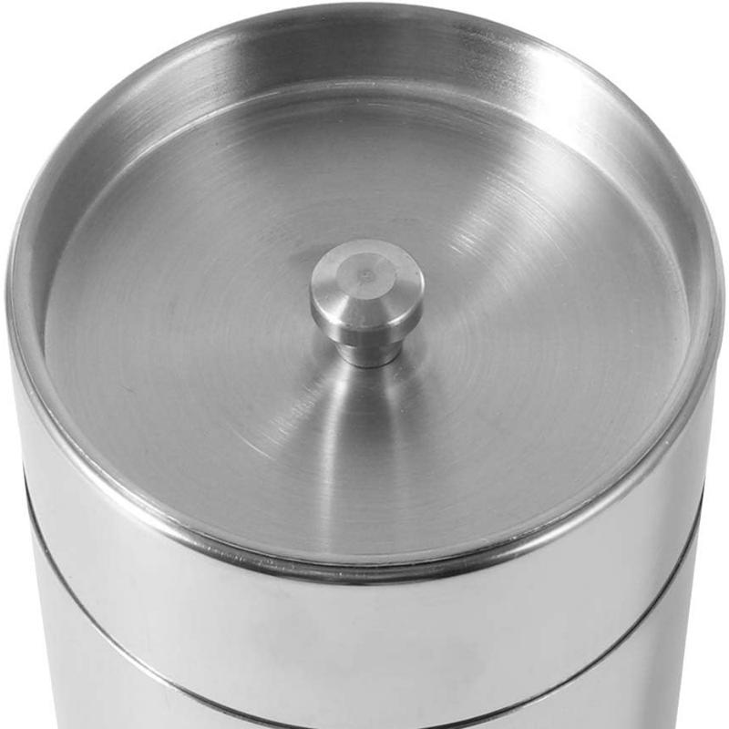 Small  Tin Canister, Stainless Steel Coffee and  Canister, Loose Leaf  Storage Container, Portable with Airtight Double Lids, for  Coffee Sugar Storage 550ml(Large)