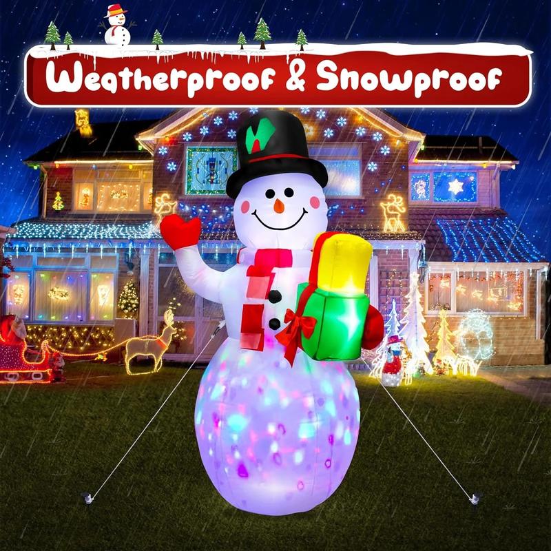 5FT Christmas Inflatables Snowman Outdoor Toys Blow Up Snowman With LED Lights Ornaments Decor Decoration christmas 2024 ornament