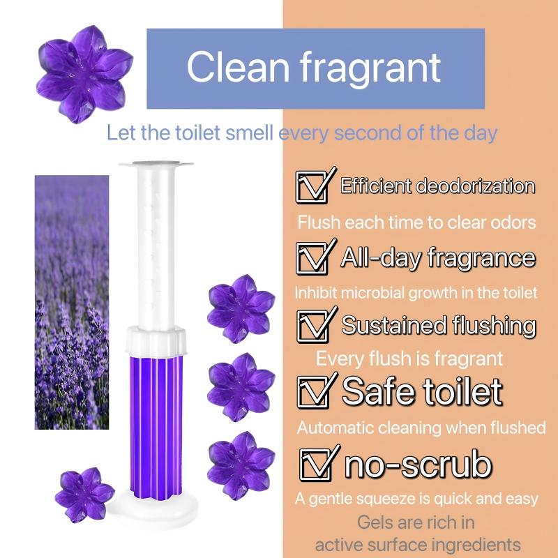 Kitchen, bathroom, and toilet deodorizing and fragrance retention cleaning flowers, one flower can be fragrant for 7 days, making the fragrance of the toilet long-lasting Household Scented