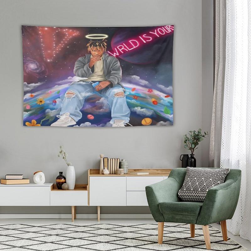 Juic Wrld Album Flag Tapestry Rapper Music Singer Tapestry Funny Poster for College Party Room Indoor and Outdoor Decor