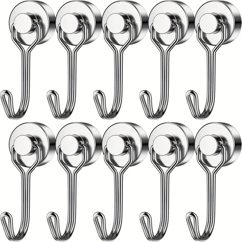 Stainless Steel Magnetic Hook, 10pcs set Multipurpose Magnetic Hook, Strong Magnet Hook for Refrigerator, Home, Kitchen, Storehouse