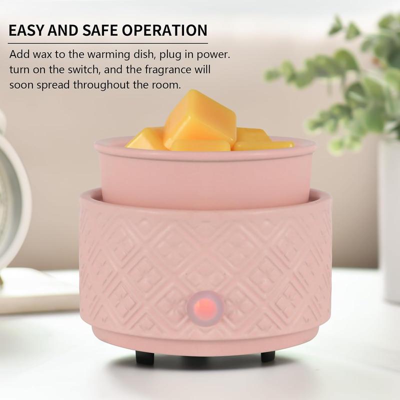 Wax Melt Warmer for Scented Wax,3-in-1Ceramic Wax Warmer Fragrances Candle Oils, Home Fragrance Wax Burner,Electric Candle Warmer as Gift for Mom Women(Black)