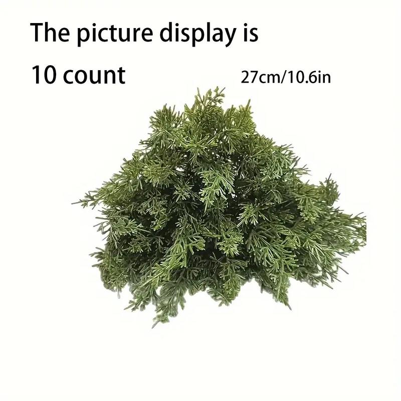 Artificial Cypress Leaves, 5 Counts 10pcs set Fake Plant Branches, DIY Christmas Tree Decoration, Home Decorations for Festival Party