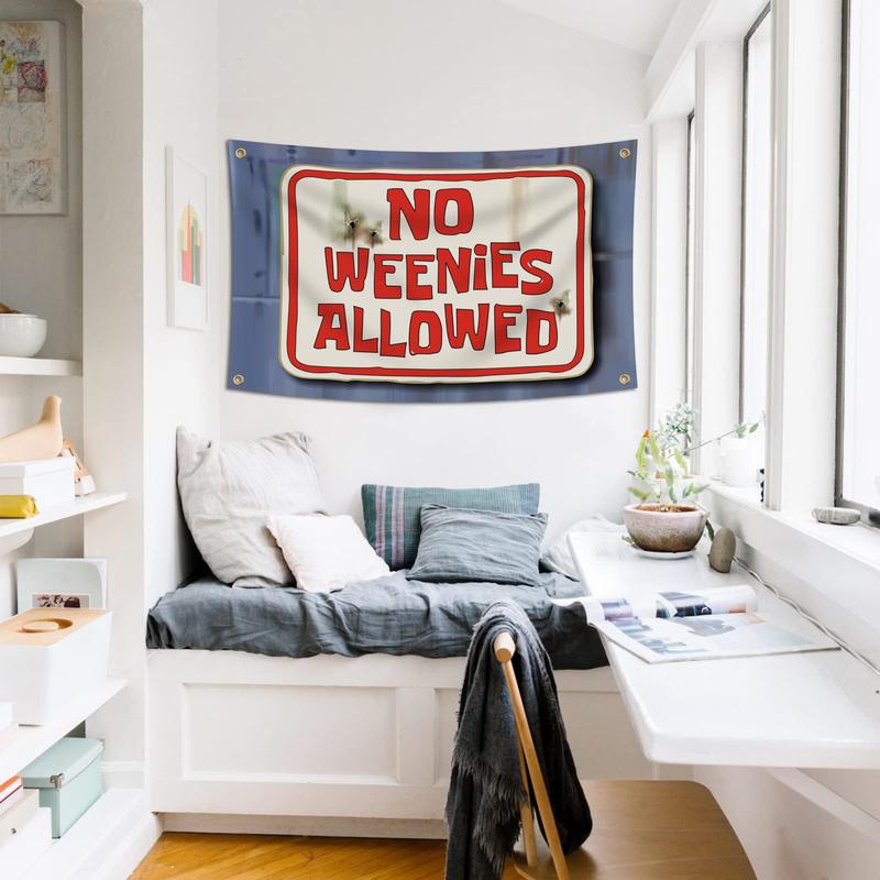 No Weenies Allowed Flag 3x5 Feet Tapestries