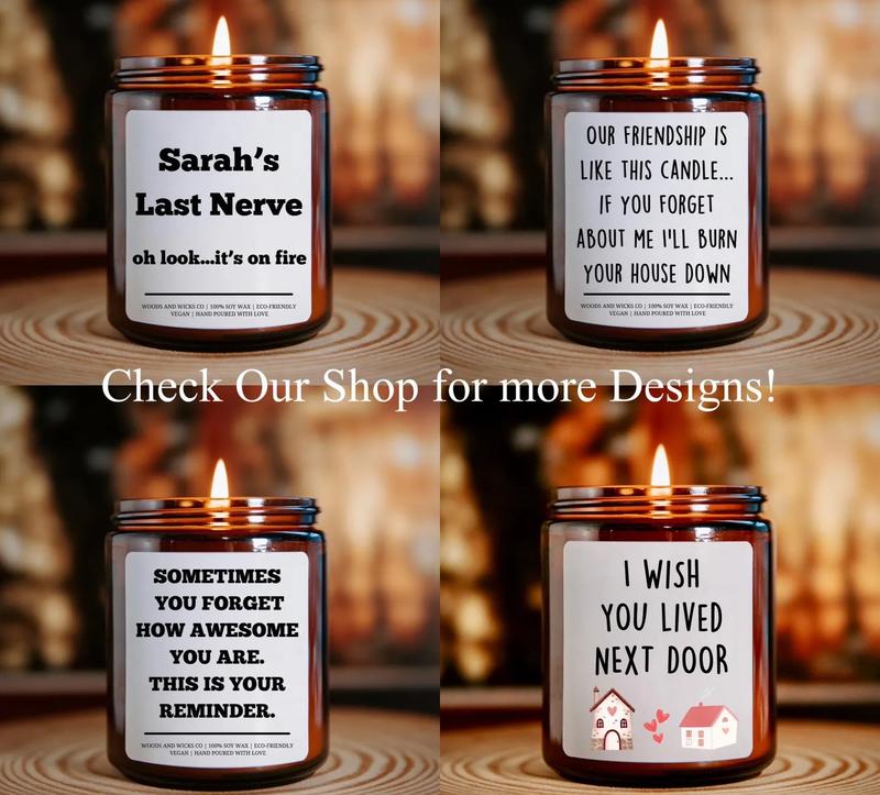 Funny Quote Candle For Friend | Christmas Gift for Friend Funny Candle | Birthday Gift Housewarming For Our Friendship is Like This Scent Candle Decor