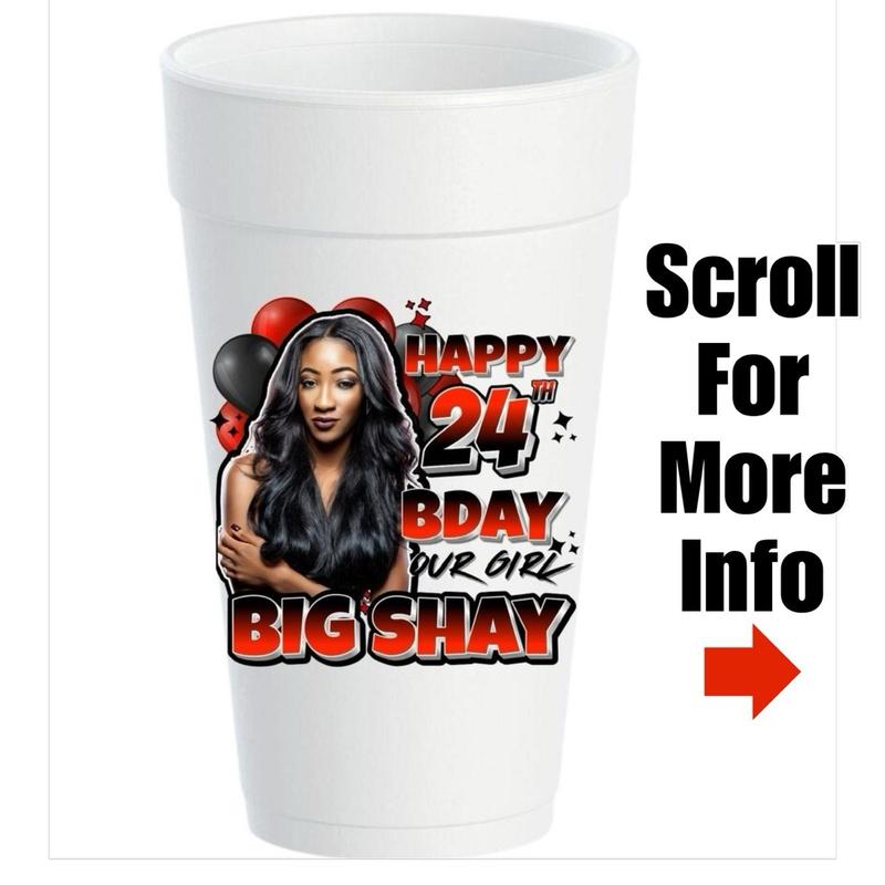 20oz Styrofoam Cup For Birthday Party, Szn, Viral Styrofoam Cup! Custom Cup, Birthday Cups, Logo Cups, Photo Cups, Viral Party Cups,  Beverage, Drinkware