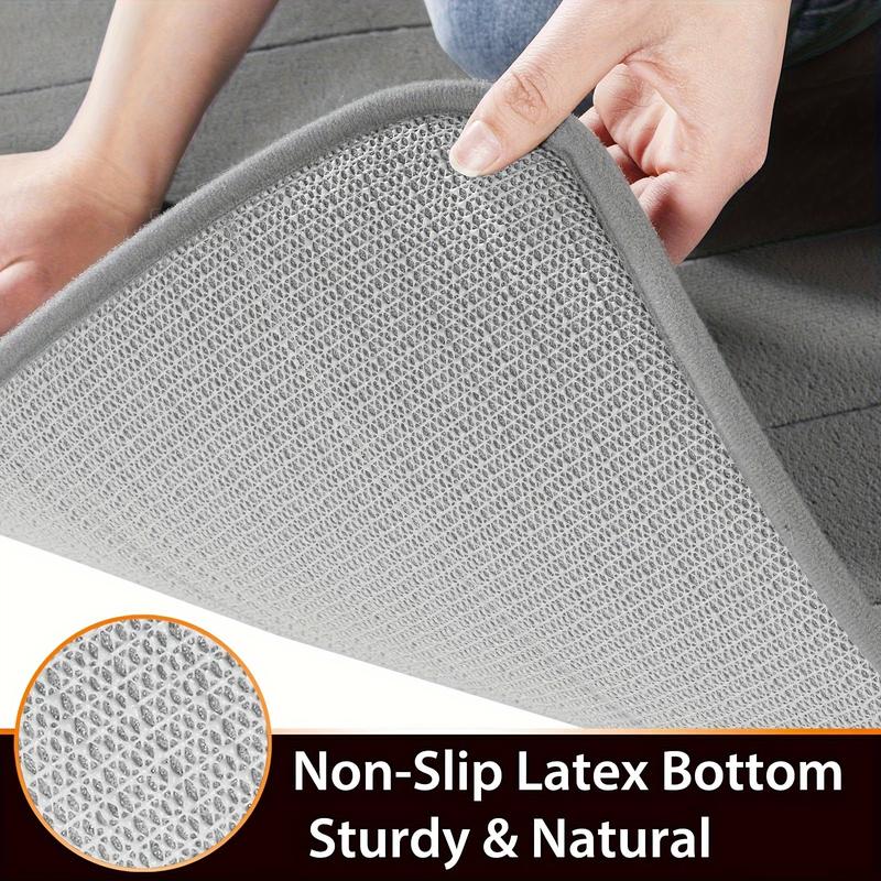 Bathroom Rugs For 3 Pieces, Memory Foam Bath Mat Set, Soft Comfortable, Water Absorption, Non-Slip, Thick, Machine Washable, Easier To Dry For Floor Mats For Bathroom, Shower, And Tub, Grey