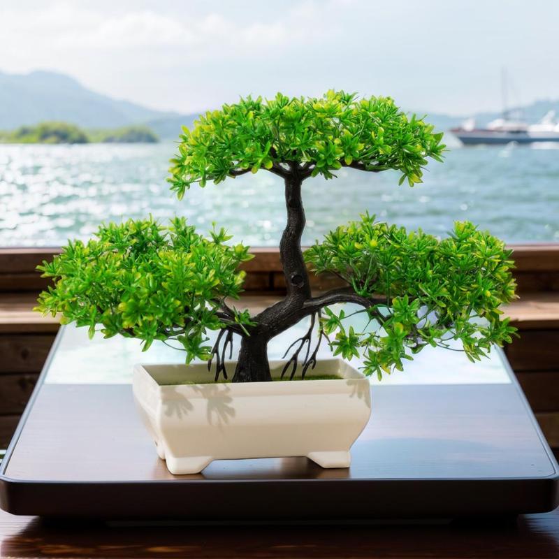 Artificial Plants Bonsai Small Tree Simulation Pot Plants Fake Flowers Table Potted Ornaments for Hotel Garden Home Decor planta