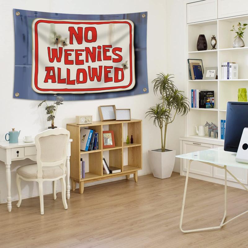 No Weenies Allowed Flag 3x5 Feet Tapestries