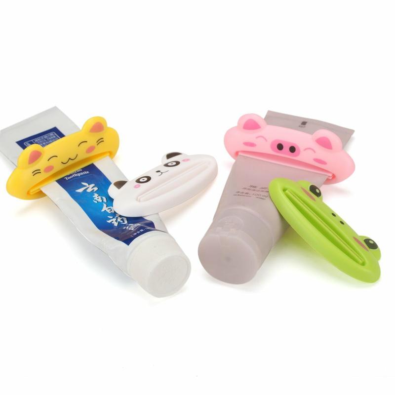 4 Pcs Tube Squeezer Dispenser Set- Plastic Toothpaste Holder Roller for Bathroom