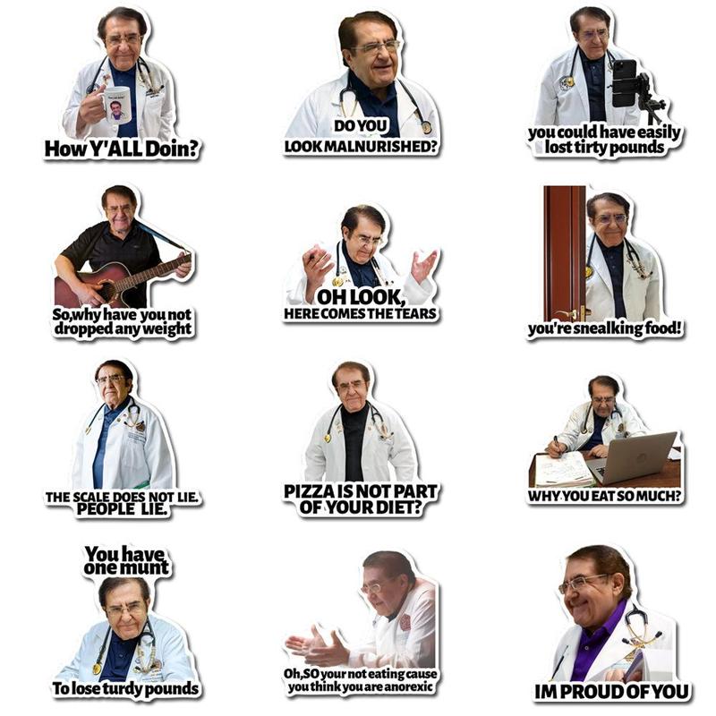 Funny Doctor Quotes Graphic Magnet, 12pcs set Inspirational Refrigerator Magnet, Kitchen Decoration for Home Office Dormitory