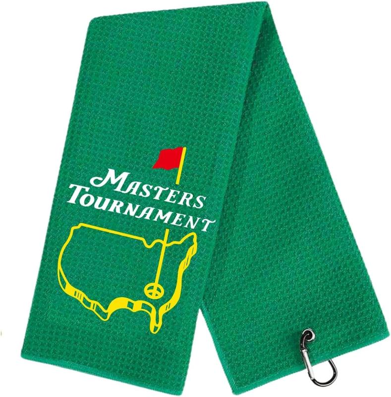 Funny Golf Towel, Funny Golf Towel for Golf Bags with Clip, Golf Gift for Men Husband Boyfriend Dad, Birthday, Cristmas Gifts for Golf Fan - Marsters Tournament (Green)